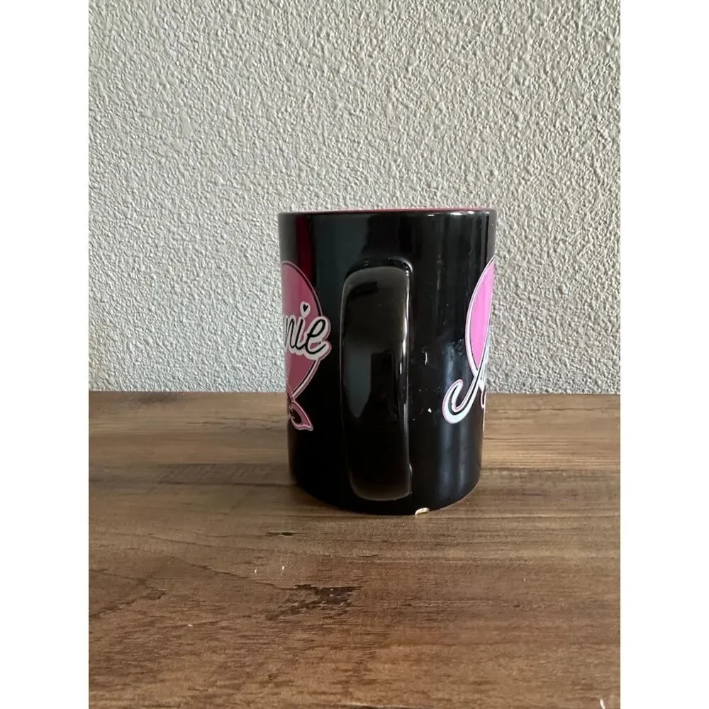 Vintage Disney Jerry Leigh Minnie Mouse Black & Pink Mug